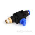 Conector de encaixe da mangueira do interruptor da válvula manual pneumática HVSF